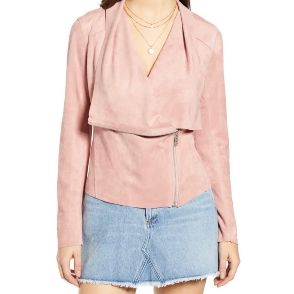 Blank NYC Pink Faux Suede Lightweight Jacket